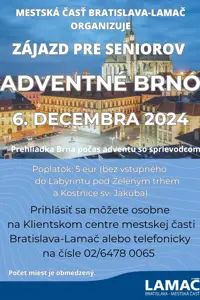 Zájazd pre seniorov: Adventné Brno a jeho tajomné podzemie